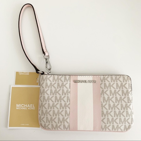 jet set travel large logo wristlet